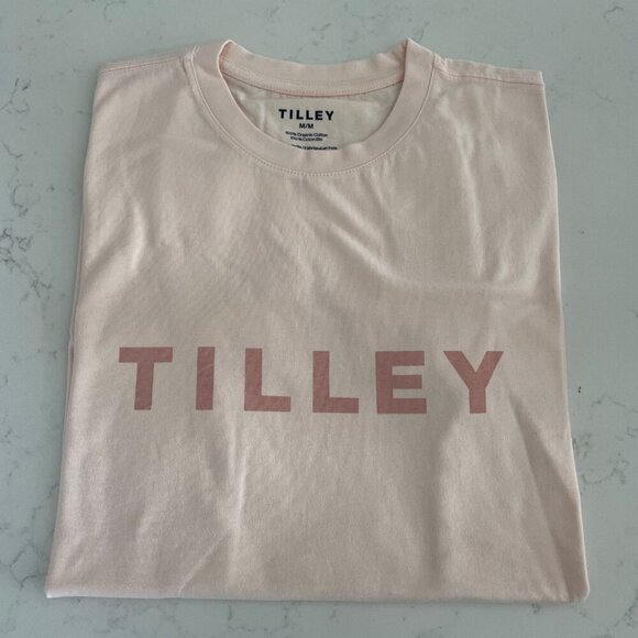 Tilley SS Casual Boyfriend Cut 100% Organic Cotton Tee Shirt Pink/Rose Sz M NIB - Picture 8 of 8